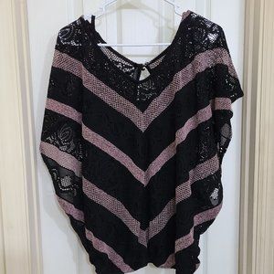 Knit Striped blouse with built-in cami size XL